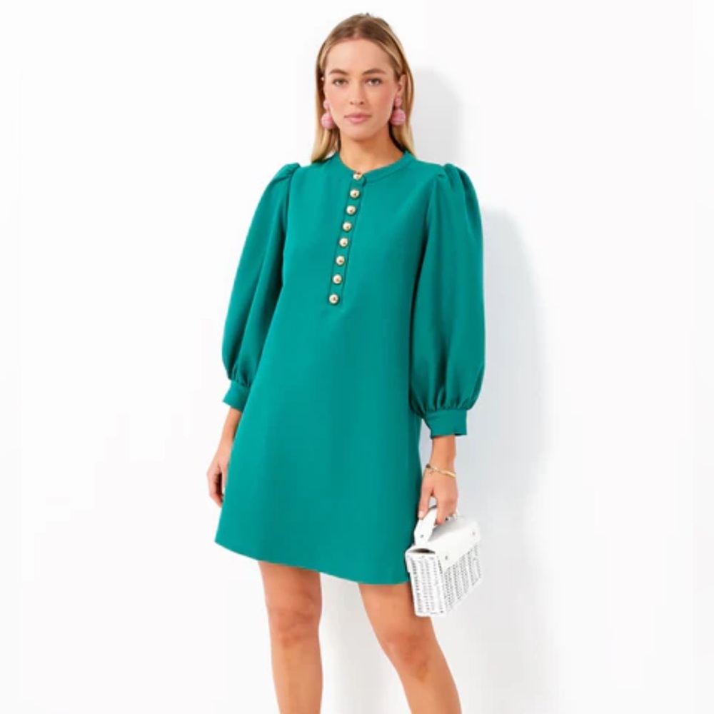 Pomander Place Verdant‎ Green Samantha Mini Dress Large NWOT